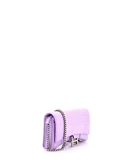 Pre-Owned Balenciaga Hourglass Chain Wallet Embossed Leather