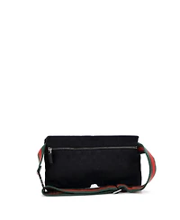 Pre-Owned Gucci Small Vintage Double Belt Bag Gg Canvas with Leather