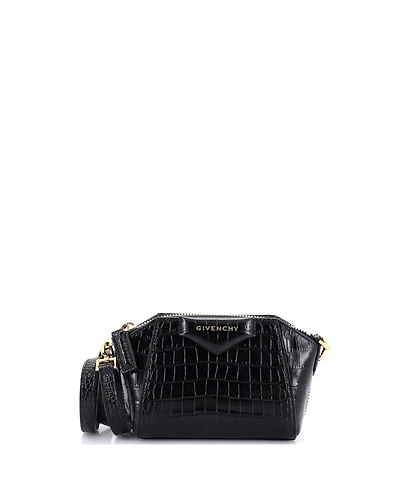 Pre-Owned Givenchy Nano Antigona Crossbody Bag Embossed Leather