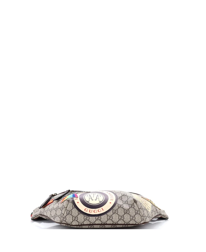 Pre-Owned Gucci Courrier Zip Belt Bag Gg Coated Canvas with Applique