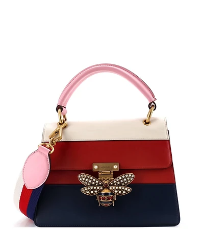 Pre-Owned Gucci Small Queen Margaret Top Handle Bag Colorblock Leather