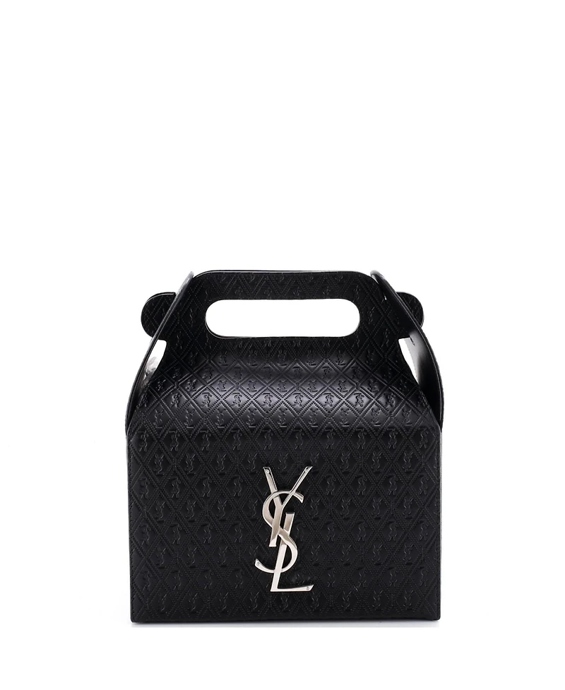Pre-Owned Saint Laurent Take-Away Box Bag Monogram All Over Leather