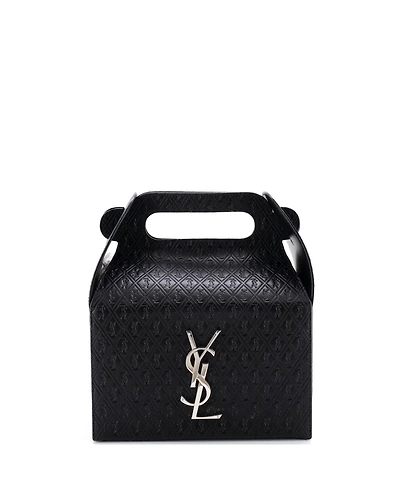 Pre-Owned Saint Laurent Take-Away Box Bag Monogram All Over Leather