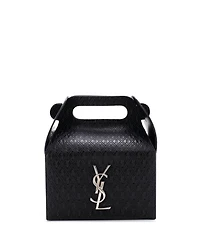 Pre-Owned Saint Laurent Take-Away Box Bag Monogram All Over Leather