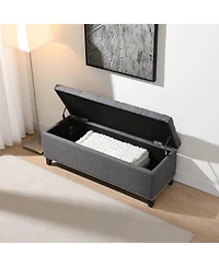 flynama 47.5" Linen Storage Ottoman, 500 lbs