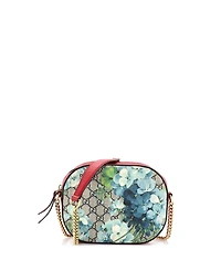 Pre-Owned Gucci Mini Chain Crossbody Bag Blooms Print Gg Coated Canvas