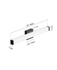 Busdays 25 Inch Modern Led Bathroom Vanity Light 14W Cool 6000K Bath Lights Over Mirror