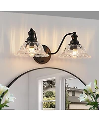 Midola 20 Inch 2-Light Vintage Bathroom Wall Sconce