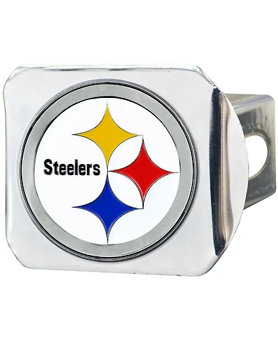 Logo Brands Pittsburgh Steelers Color on Chrome Hitch Cover