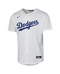 Nike Big Boys and Girls Enrique Hernandez White Los Angeles Dodgers Baseline Jersey