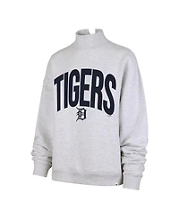 '47 Brand Women's Heather Gray Detroit Tigers Subtle Muse Mock Neck Sweatshirt