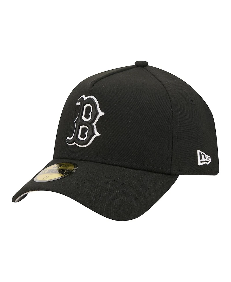 New Era Men's Black Boston Red Sox A-Frame 59FORTY Fitted Hat