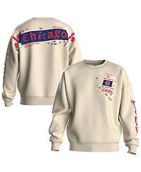 Fanatics Women's Beige Chicago Cubs Graffiti Fleece Sweatshirt