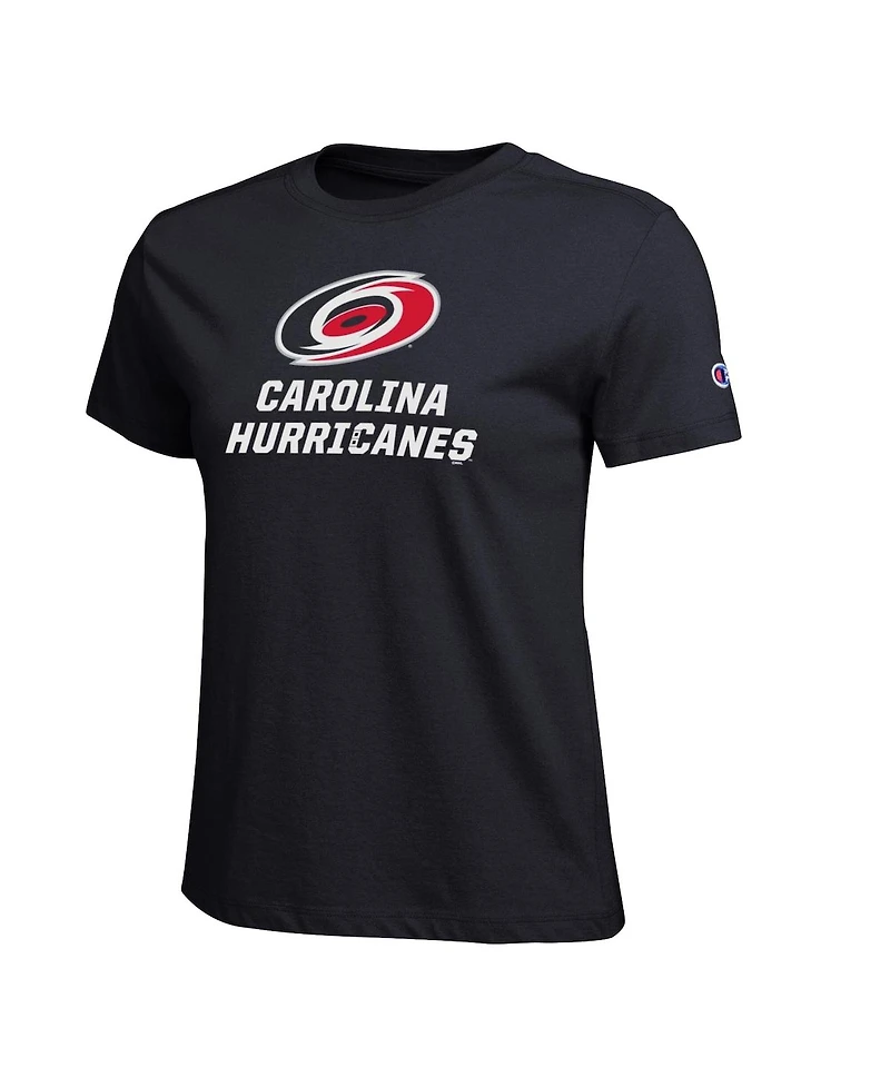 Champion Women's Black Carolina Hurricanes Wordmark Lockup T-Shirt