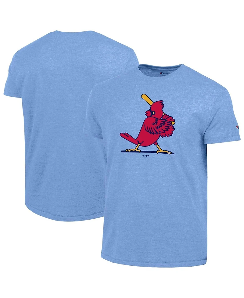 Champion Men's Light Blue St. Louis Cardinals Cooperstown Logo Tri-Blend T-Shirt