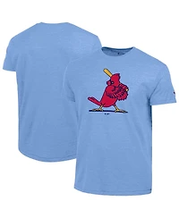 Champion Men's Light Blue St. Louis Cardinals Cooperstown Logo Tri-Blend T-Shirt