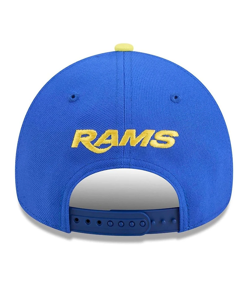 New Era Men's Royal/Gold Los Angeles Rams A-Frame 9FORTY Adjustable Hat