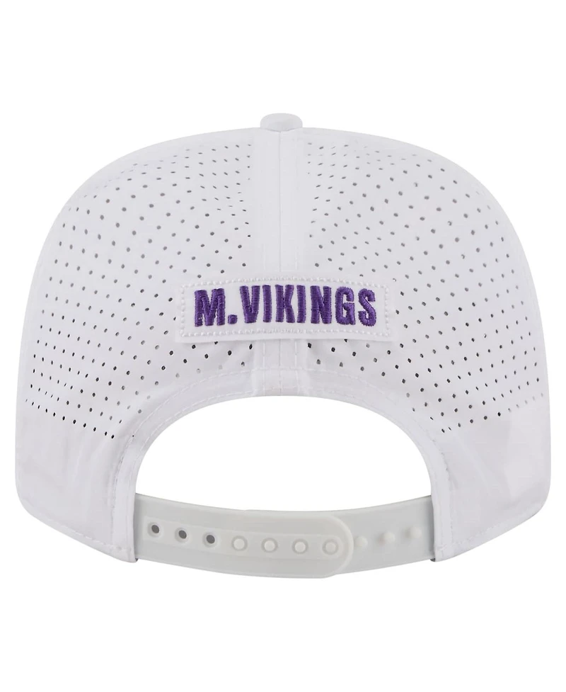 New Era Men's White Minnesota Vikings Name Plate 9SEVENTY Adjustable Hat