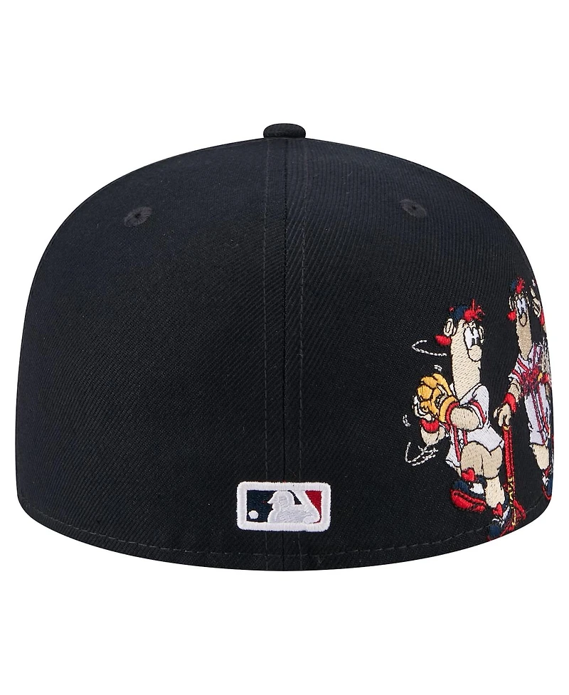 New Era Men's Navy Atlanta Braves Run Mascot 59FIFTY Fitted Hat