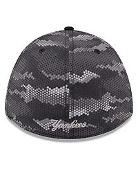 New Era Men's Black York Yankees Camo 39THIRTY A-Frame Flex Hat