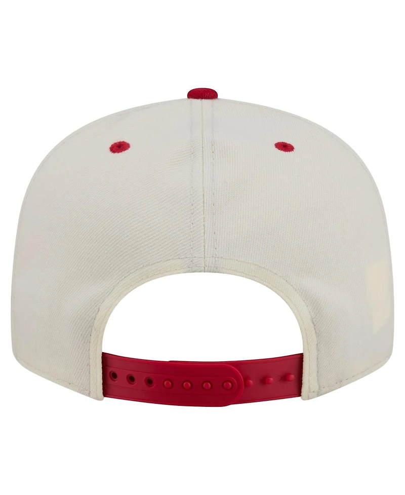 New Era Men's Cream San Francisco 49ers Oversized Slogan 9FIFTY Snapback Hat