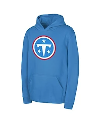 Outerstuff Big Boys and Girls Light Blue Tennessee Titans Primary Logo Fleece Hoodie