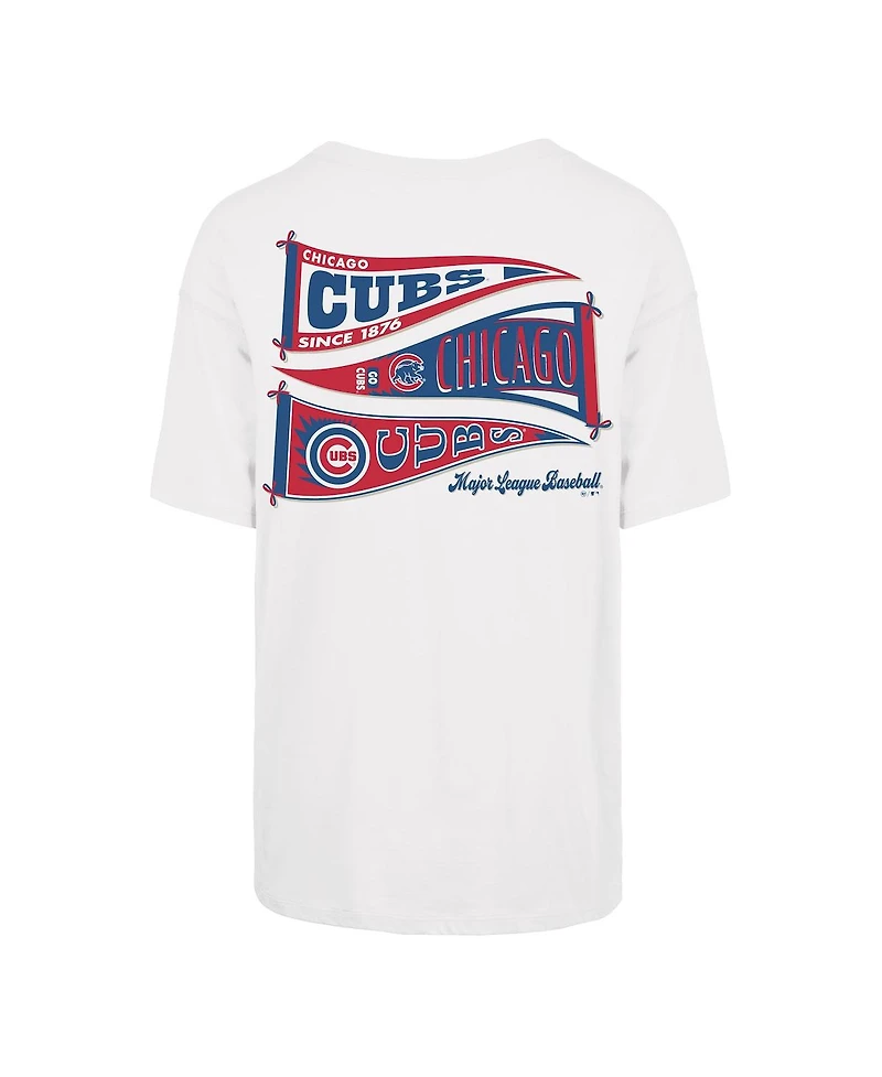'47 Brand Women's Sand Chicago Cubs Bow Banner Sadie T-Shirt