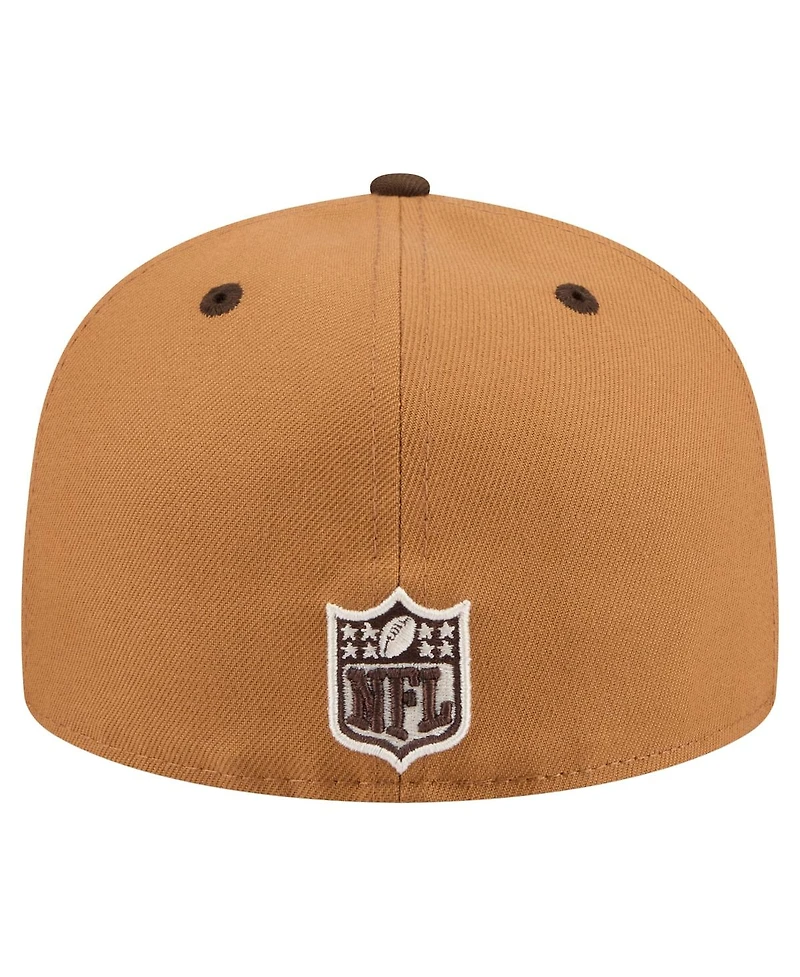 New Era Men's Light Brown/Dark Brown Minnesota Vikings Two-Tone Walnut 59FIFTY Fitted Hat