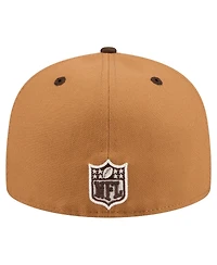 New Era Men's Light Brown/Dark Brown Minnesota Vikings Two-Tone Walnut 59FIFTY Fitted Hat