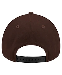 New Era Men's Dark Brown Miami Dolphins Burnt Wood A-Frame 9FORTY Adjustable Hat