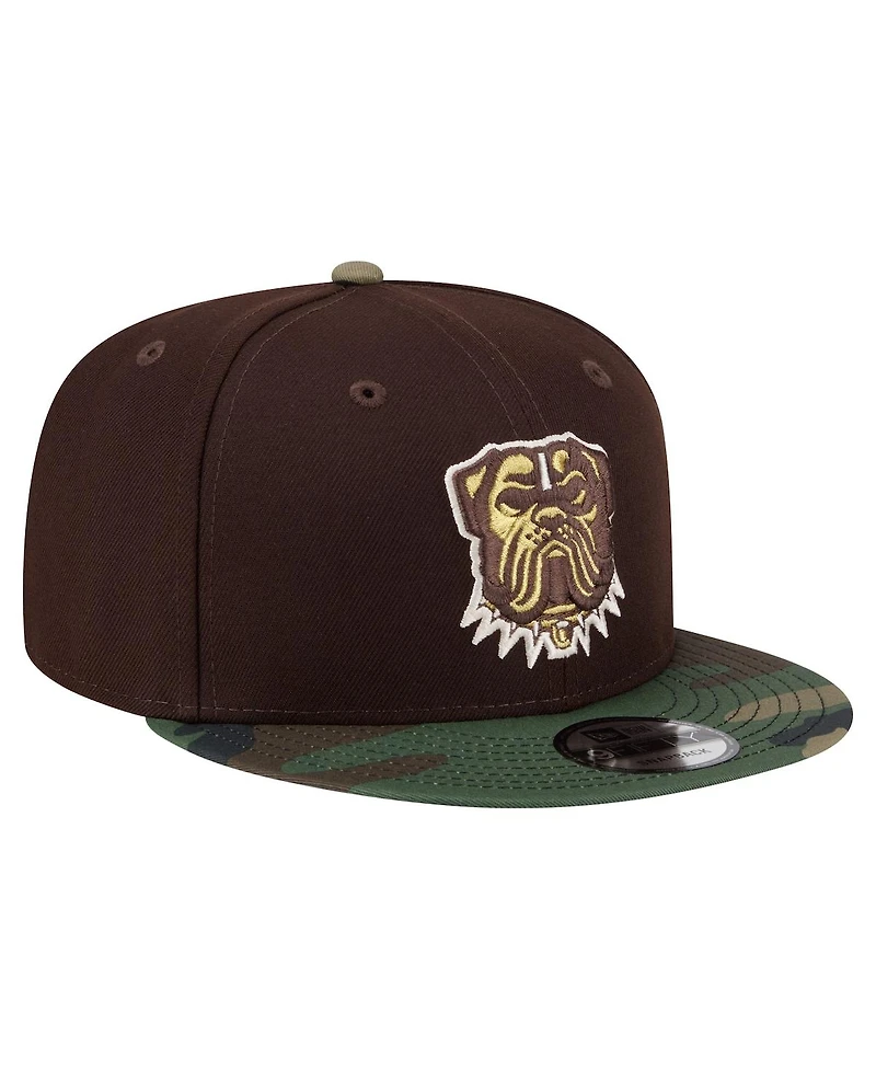 New Era Men's Dark Brown Cleveland Browns Burnt Wood Camo 9FIFTY Snapback Hat