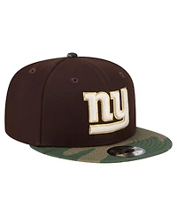 New Era Men's Dark Brown New York Giants Burnt Wood Camo 9FIFTY Snapback Hat