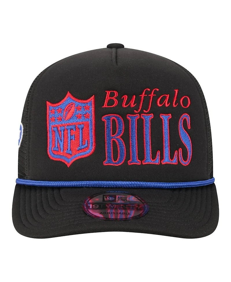 New Era Men's Black Buffalo Bills Throwback Foam 19TWENTY Adjustable Hat