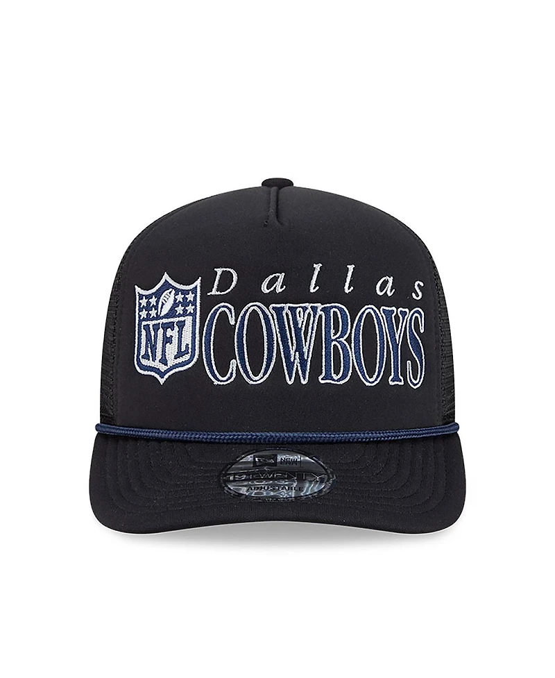New Era Men's Black Dallas Cowboys Throwback Foam 19TWENTY Adjustable Hat