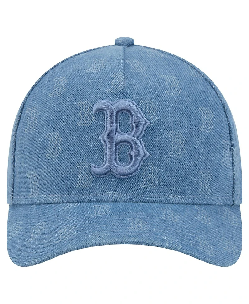 New Era Men's and Women's Denim Boston Red Sox A-Frame 9FORTY Adjustable Hat