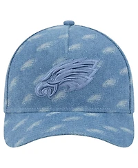 New Era Women's Denim Philadelphia Eagles A-Frame 9FORTY Adjustable Hat
