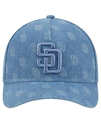 New Era Men's and Women's Denim San Diego Padres A-Frame 9FORTY Adjustable Hat