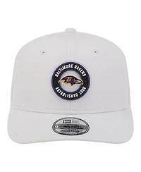 New Era Men's White Baltimore Ravens Coolera 9SEVENTY Adjustable Hat
