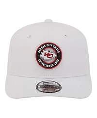 New Era Men's White Kansas City Chiefs Coolera 9SEVENTY Adjustable Hat
