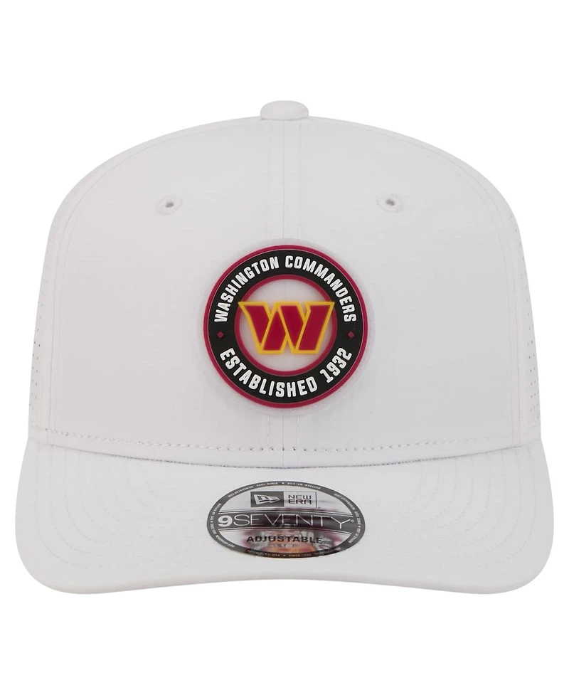 New Era Men's White Washington Commanders Coolera 9SEVENTY Adjustable Hat