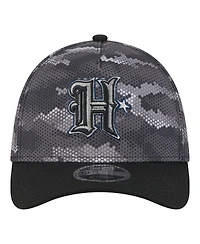New Era Men's Black Houston Texans Camo A-Frame 39THIRTY Flex Hat