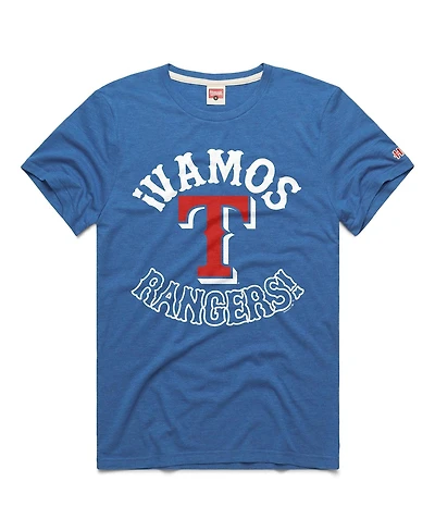 Homage Men's Royal Texas Rangers Vamos Tri-Blend T-Shirt