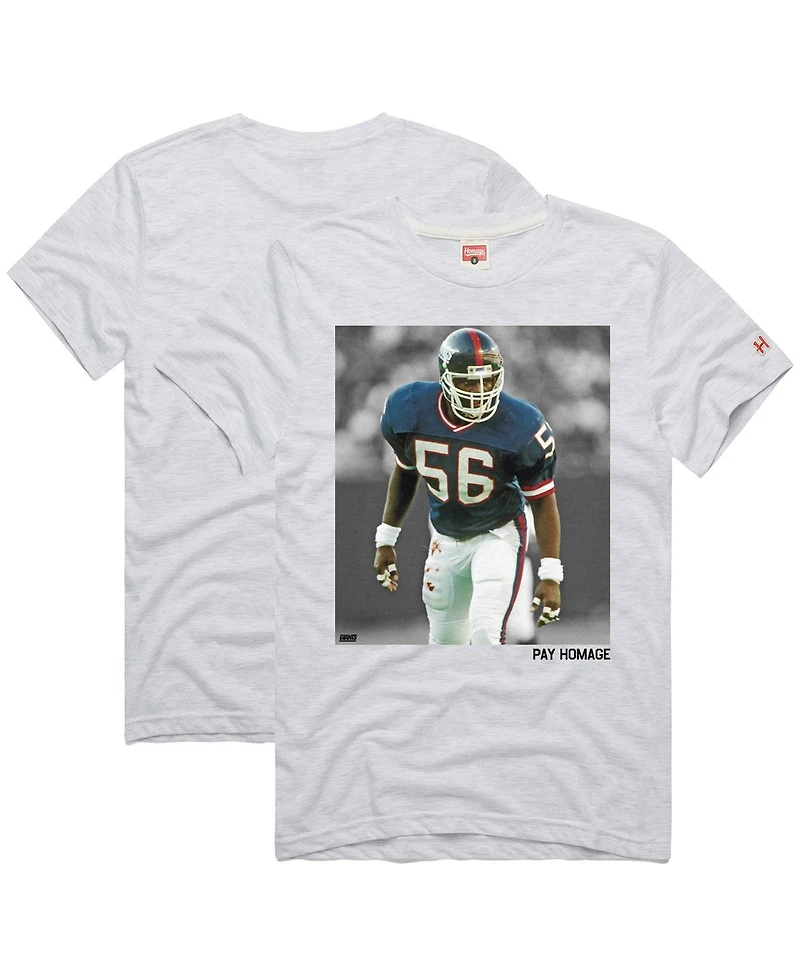 Homage Men's and Women's Lawrence Taylor Ash New York Giants Pay Tri-Blend T-Shirt