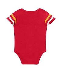 Outerstuff Boys and Girls 3 Piece Kansas City Chiefs Up One Bodysuit Bib Booties Set