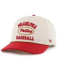'47 Brand Men's x Natural/Red Philadelphia Phillies Glitter Rope Hitch Adjustable Hat