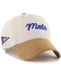 '47 Brand Men's x Natural/Tan New York Mets Script Charm Clean Up Adjustable Hat
