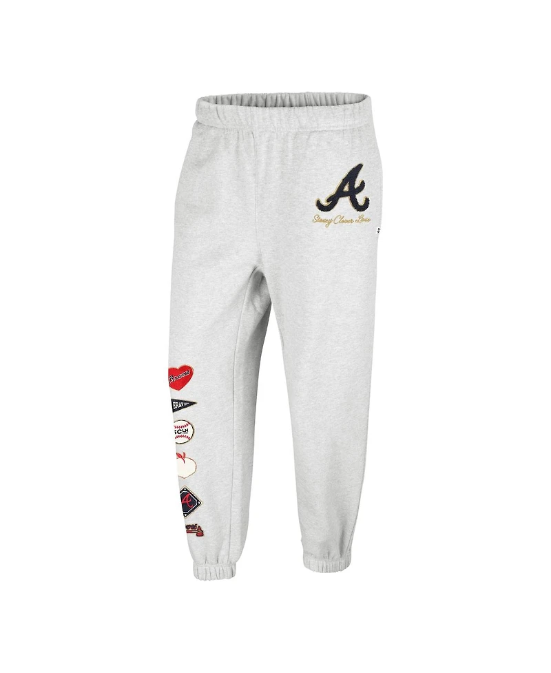 '47 Brand Women's x Heather Gray Atlanta Braves Venice Jogger Pants