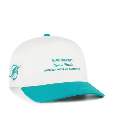 '47 Brand Men's White Miami Dolphins Contemporary Two-Tone Hitch Adjustable Hat