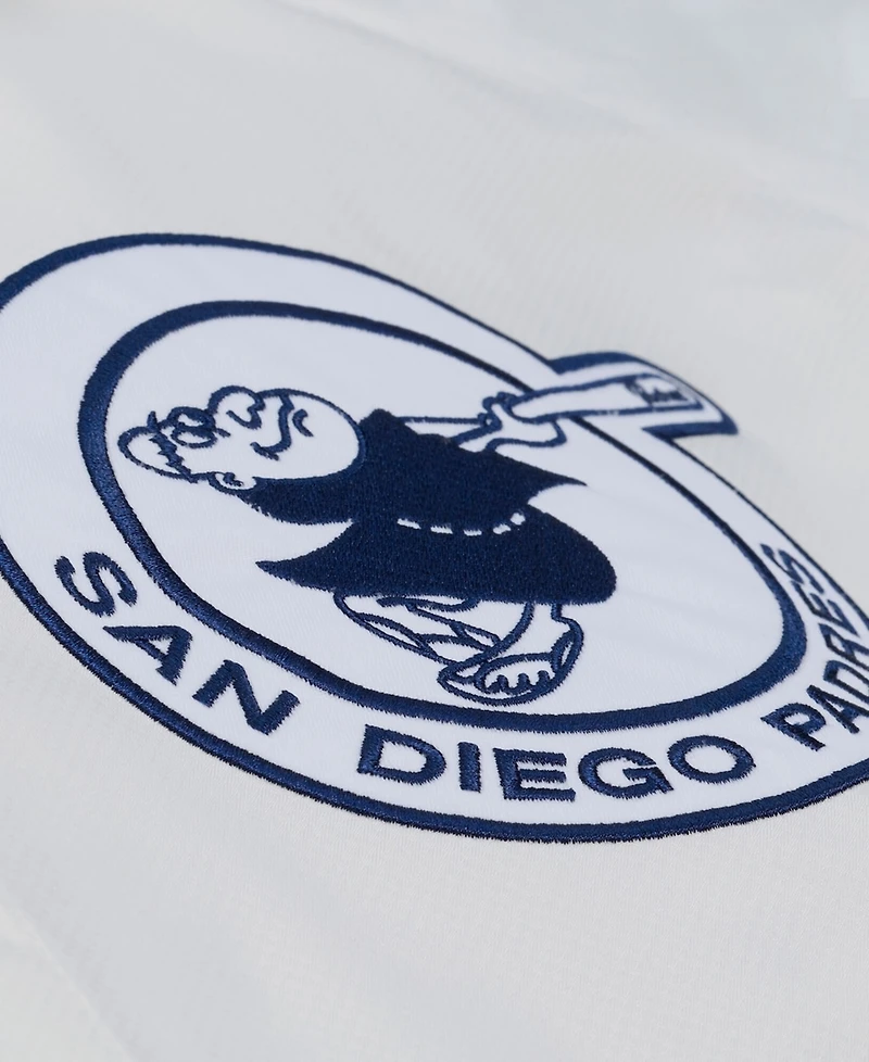 Mitchell & Ness Men's White San Diego Padres Yacht Rock Coaches Full-Snap Hooded Windbreaker Jacket