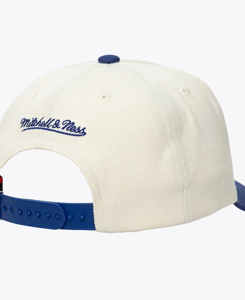 Mitchell & Ness Men's and Women's Cream Los Angeles Dodgers Retro Lines Stretch Snapback Hat